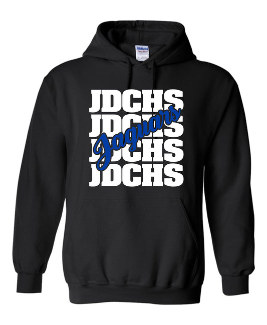 JDCHS Repeat Hooded Sweatshirt Black